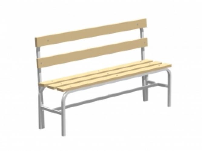 Скамья гардеробная со спинкой (липа) 850х1000х375